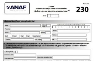 A fost publicat noul model al Formularului 230