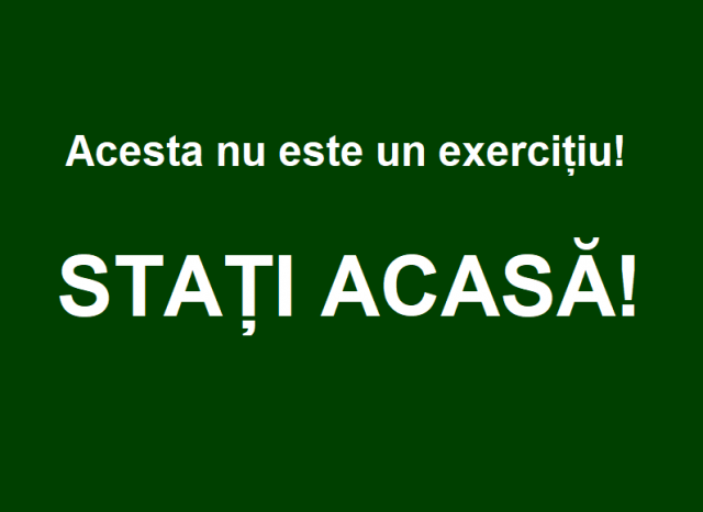Stați acasă!