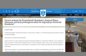 Starea de urgență a fost prelungită cu 30 de zile