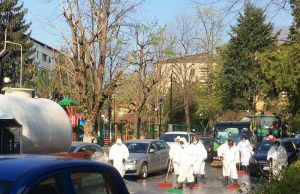 Igienizarea străzilor din Târgoviște continuă