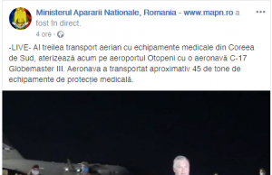 Echipamente medicale aduse de MApN