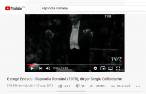 Ascultă azi ”Rapsodia Română”, de George Enescu Rapsodia Română pe TVR - Youtube
