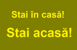 Stai în casă! Stai acasă!