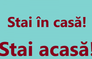 Stai în casă! Stai acasă!