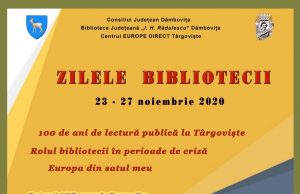 23-27 noiembrie – ”Zilele Bibliotecii” la Târgoviște