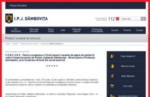 Inspectoratul de Poliție Județean Dâmbovița – 13 posturi scoase la concurs în vederea trecerii în corpul ofițerilor