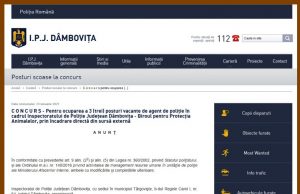IPJ Dâmbovița scoate la concurs 4 posturi în cadrul Biroului pentru Protecția Animalelor