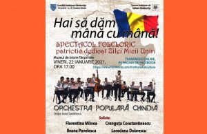 Pe 24 ianuarie, „Hai să dăm mână cu mână!” – spectacol folcloric patriotic dedicat Unirii Principatelor Române