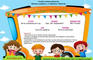 Târgoviște, 28 iunie – 30 iulie – 5 săptămâni de ”Vacanță la bibliotecă”