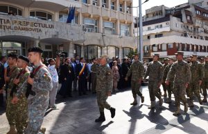 Imnul național a răsunat astăzi, 29 iulie 2021, în Piața Tricolorului din municipiul Târgoviște