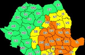 Cod portocaliu de vijelii, ploi torențiale și grindină valabil azi și mâine și pentru județul Dâmbovița!