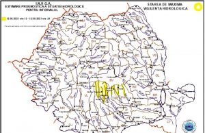 Atenționare hidrologică Cod galben de posibile inundații pentru râurile Dâmbovița și Ialomița!