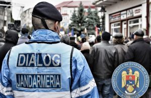 Măsuri de ordine publică asigurate de jandarmi la o acțiune de protest