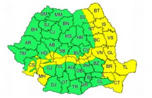 Cod galben de vânt puternic prelungit și pentru nordul județului Dâmbovița