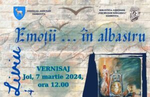 Pictorul Dan Liviu Bleau expune la Biblioteca Județeană Dâmbovița ”Emoții … în albastru”