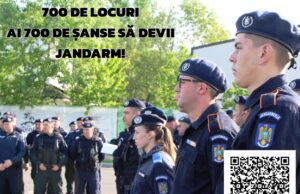 700 de locuri – au mai rămas 6 zile până la încheierea perioadei de înscriere în vederea admiterii la școlile postliceale ale Jandarmeriei Române! Ai 700 de șanse să devii jandarm!