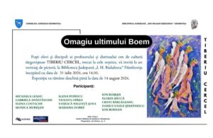 „Omagiu ultimului Boem”, expoziție de pictură dedicată marelui pictor târgoviștean, Tiberiu Cercel, trecut de curând la cele veșnice.