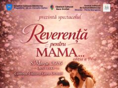 „Reverență pentru mama” – spectacol dedicat mamelor, pe 8 martie, la Gura Ocniței