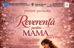„Reverență pentru mama” – spectacol dedicat mamelor, pe 8 martie, la Gura Ocniței